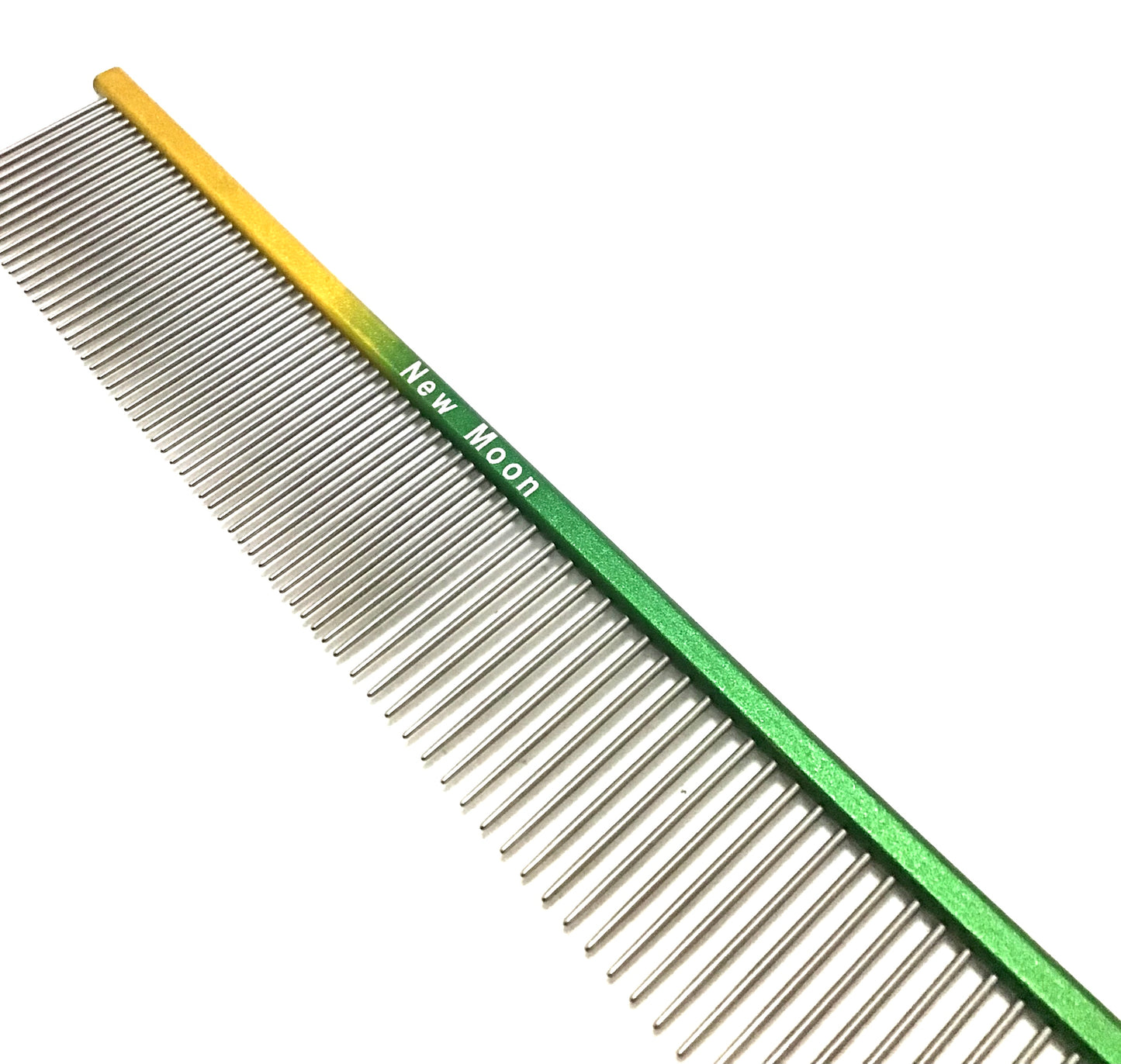 New Moon Rainbow Dog Grooming Comb(green/yellow)