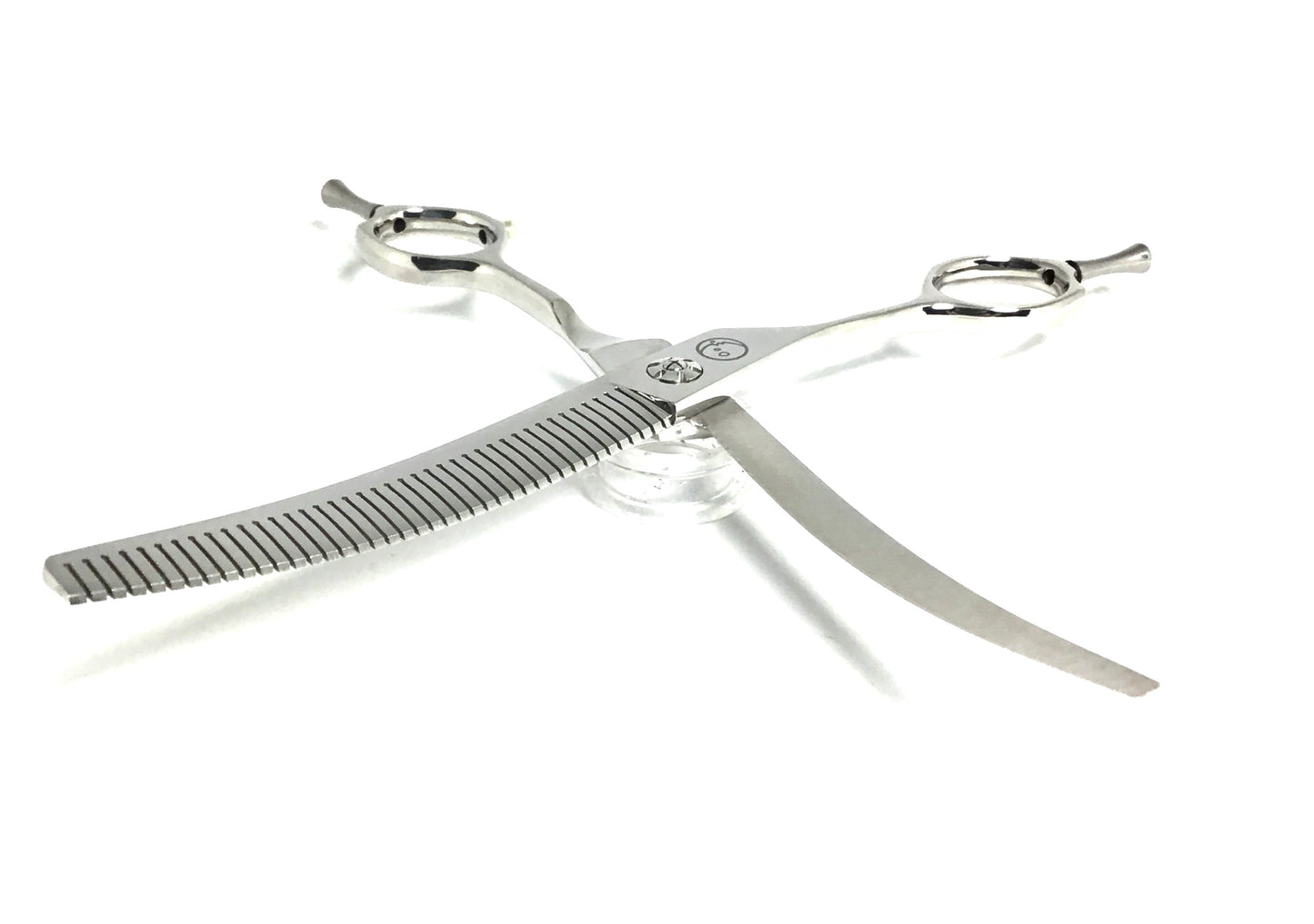 Left Handed New Moon Curved Fluffer Dog Grooming Scissor