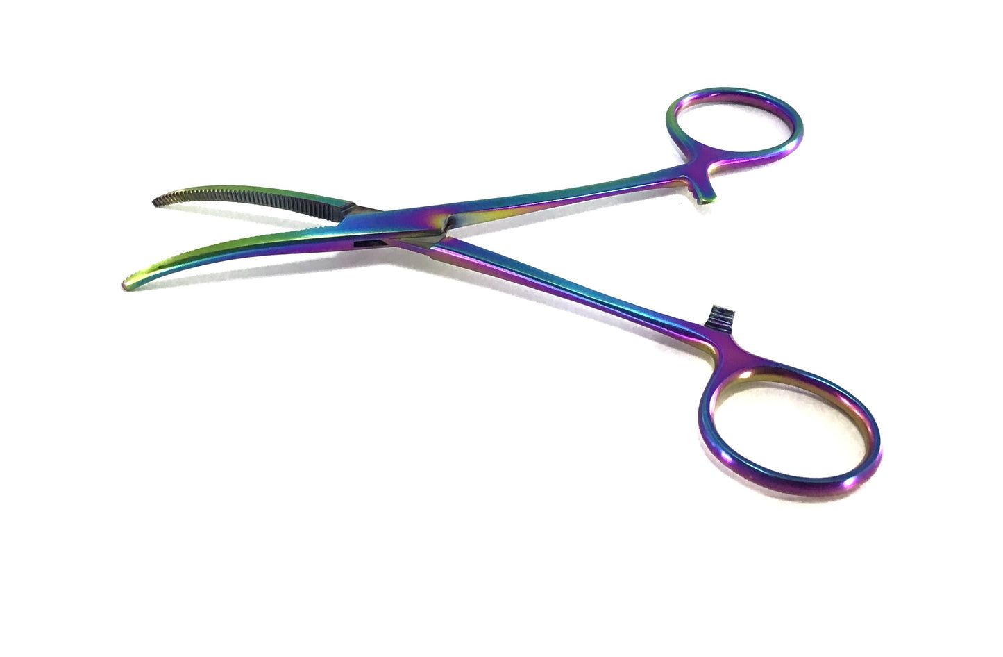 Rainbow Hemo Moon Curved Tweezers