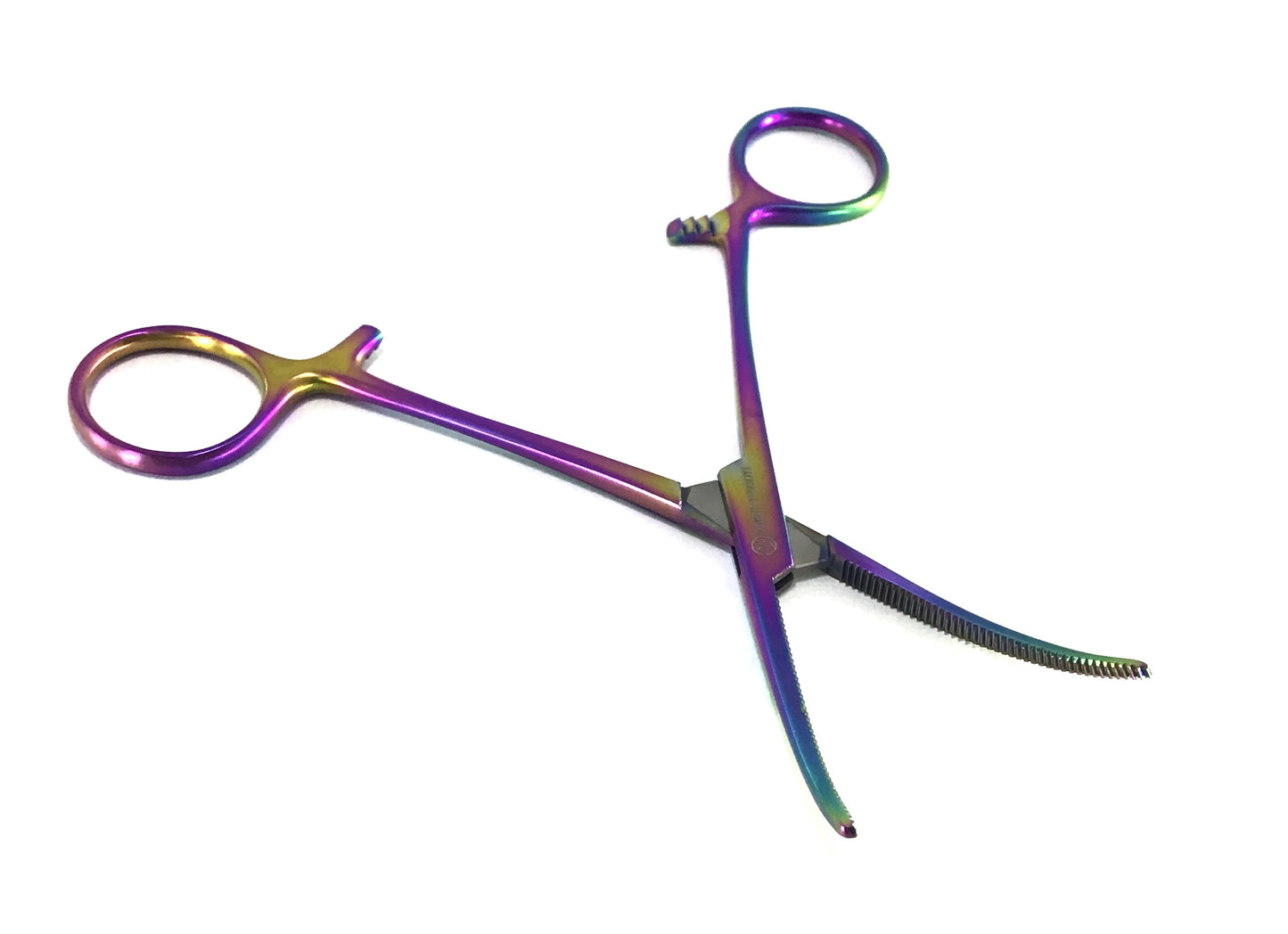 Rainbow Hemo Moon Curved Tweezers
