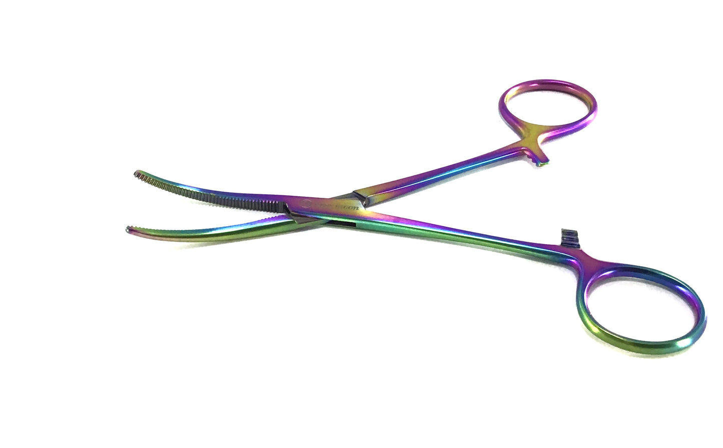 Rainbow Hemo Moon Curved Tweezers