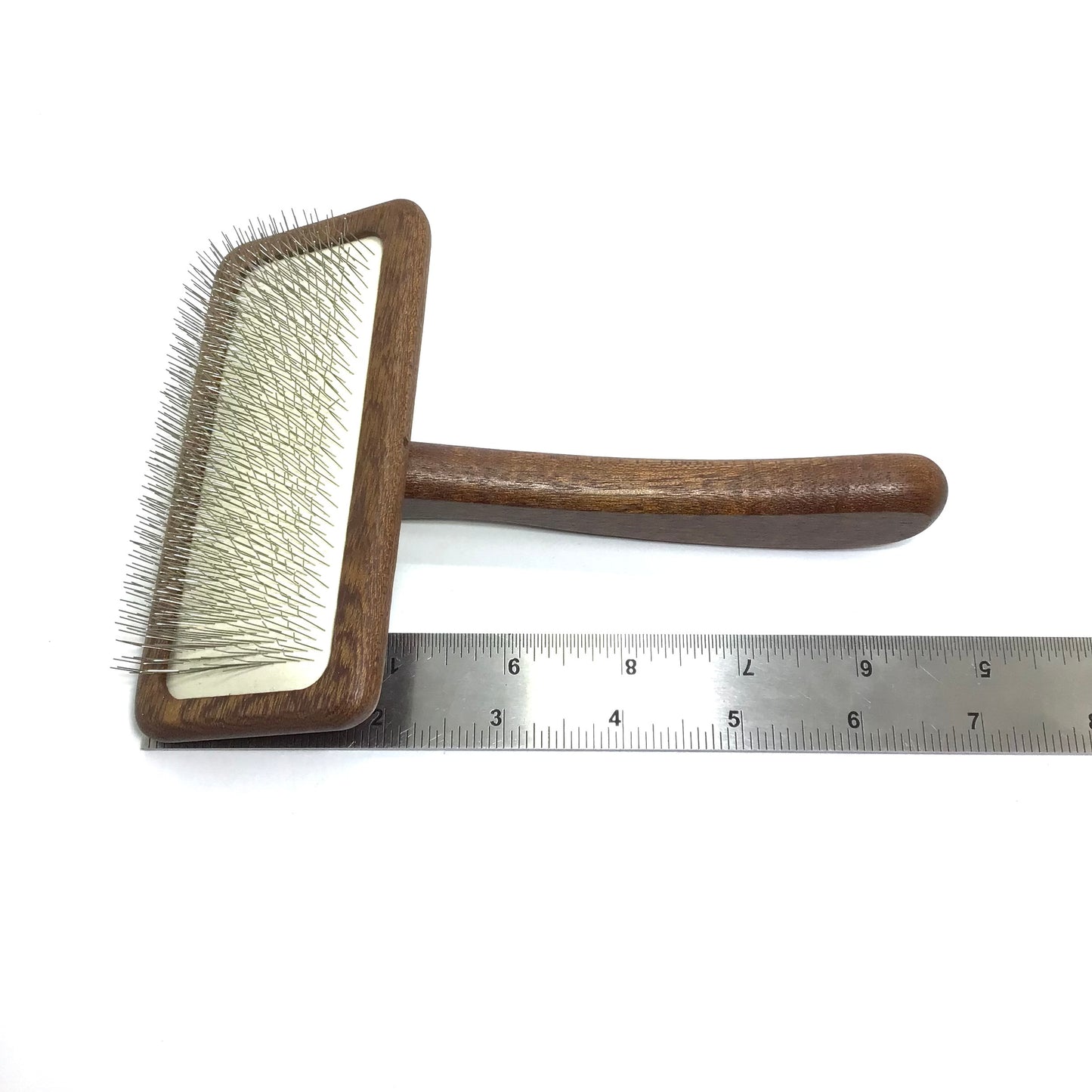 New Moon Competition Grade Slicker Brush, "Sapele Natural Mars"