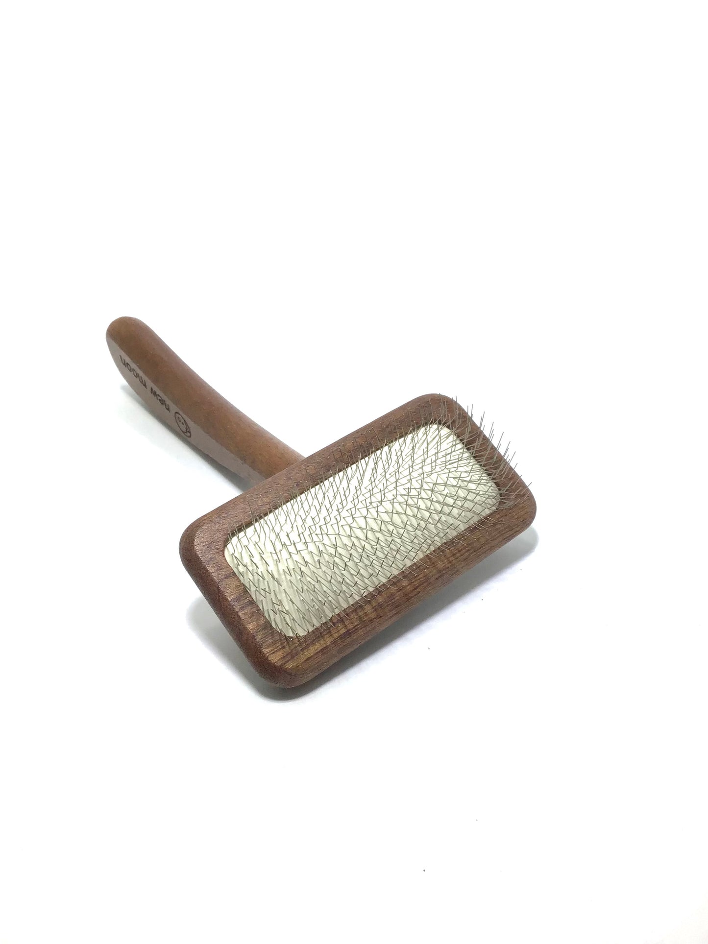 New Moon Competition Grade Slicker Brush, "Sapele Natural Mars"