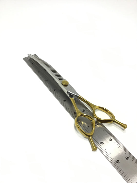 New Moon Bitcoin Curved Chunker Dog Grooming Scissor