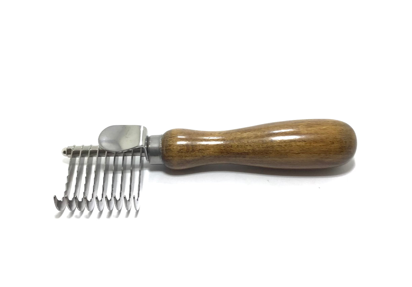 Crescent Moon Wooden Handle Dematting Rake/Tool