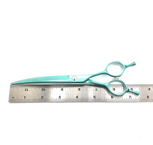 New Moon Painted Super Curve Dog Grooming Scissor (Mint Green)