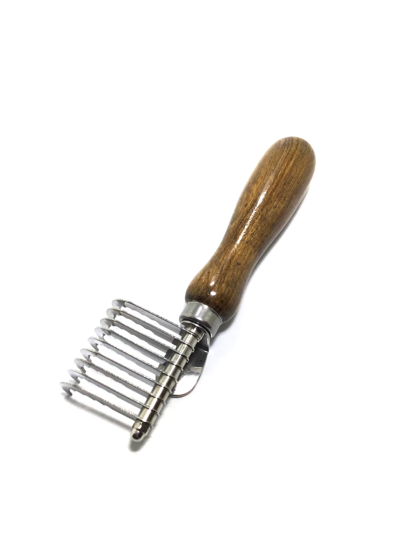 Crescent Moon Wooden Handle Dematting Rake/Tool