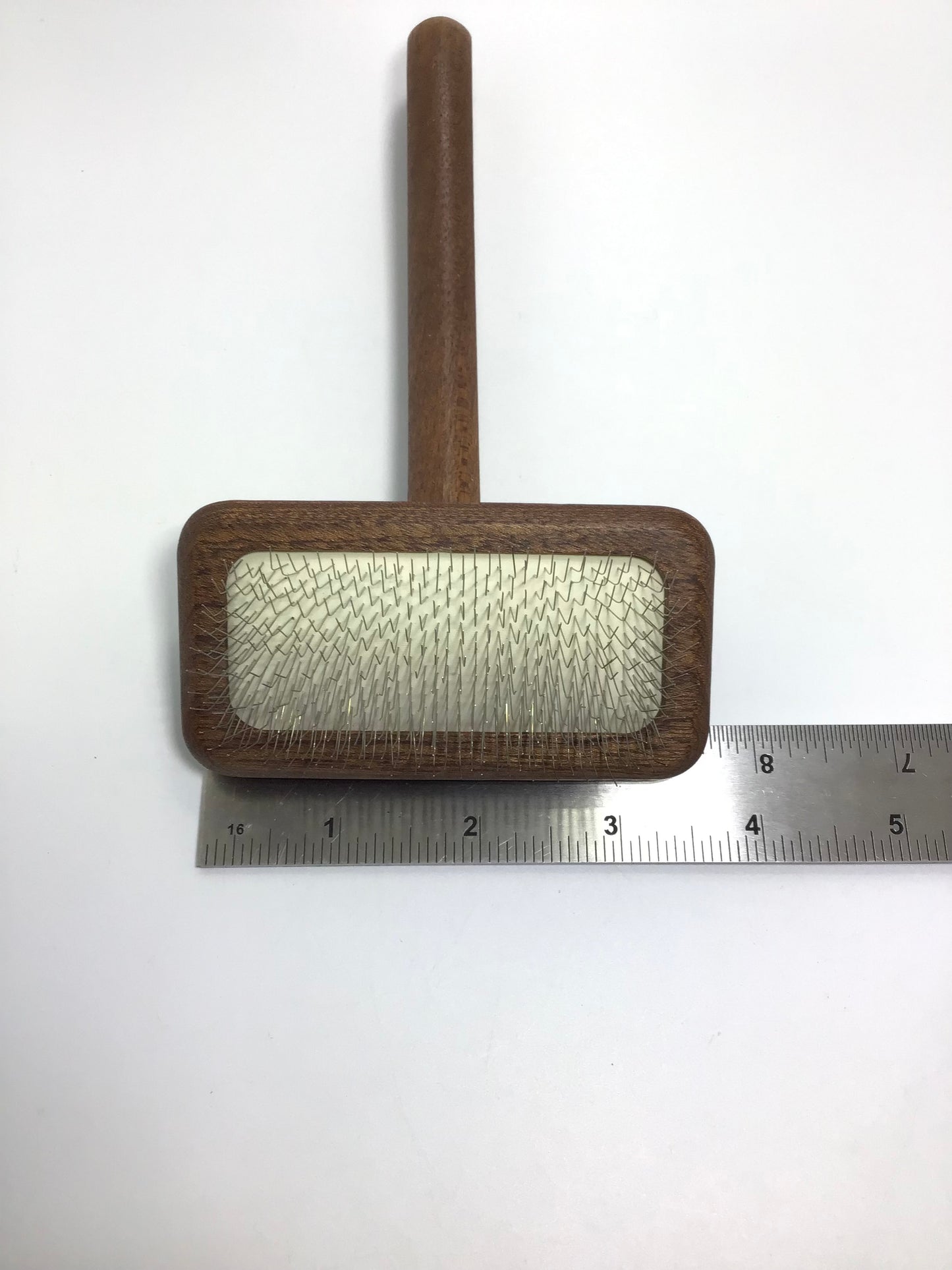 New Moon Competition Grade Slicker Brush, "Sapele Natural Mars"
