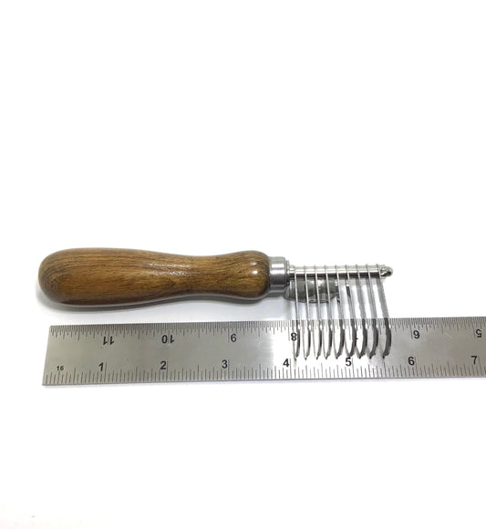 Crescent Moon Dog Grooming Wooden Handle Dematting Rake/Tool