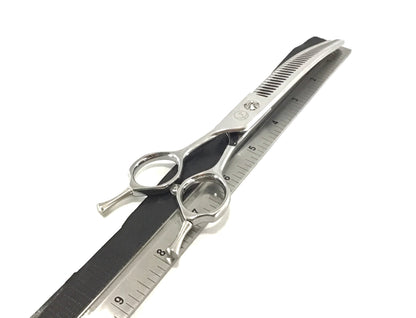 New Moon Left Handed Paddle Tooth Dog Grooming Curved Chunker