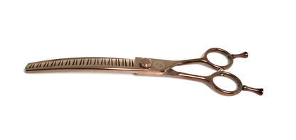 Copper Moon Zig Zag Curved Chunker Dog Grooming Scissor