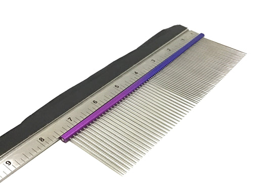 New Moon Long Tooth Show Class Rainbow Dog Grooming Comb(purple/pink)