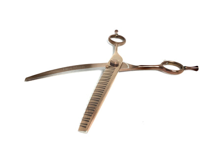 Copper Moon Zig Zag Curved Chunker Dog Grooming Scissor