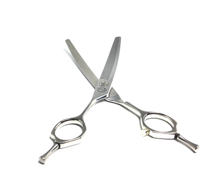 Left Handed New Moon Curved Fluffer Dog Grooming Scissor