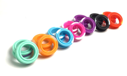 New Moon Tiny Finger Petite Hand Scissor Finger Rings-SWIRL