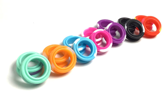 New Moon Tiny Finger Petite Hand Scissor Finger Rings-SWIRL