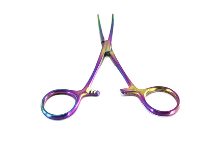 Rainbow Hemo Moon Curved Tweezers