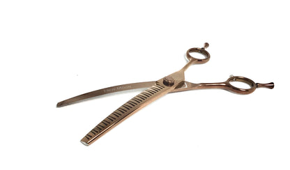 Copper Moon Zig Zag Curved Chunker Dog Grooming Scissor