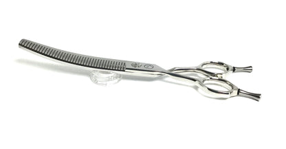 Left Handed New Moon Curved Fluffer Dog Grooming Scissor