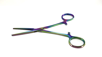Rainbow Hemo Moon Straight Tweezers