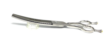 Left Handed New Moon Zig Zag Curved Eraser Blender Dog Grooming Scissor
