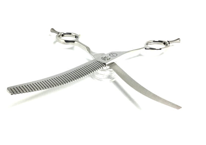Left Handed Moonshiner Fluffer 3pc Dog Grooming Scissor Set