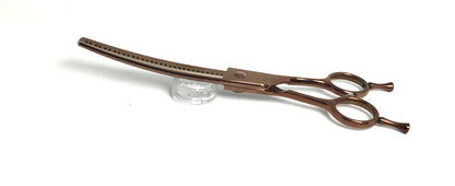 Copper Moon Zig Zag Curved Chunker Dog Grooming Scissor