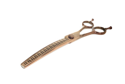 Copper Moon Zig Zag Curved Chunker Dog Grooming Scissor
