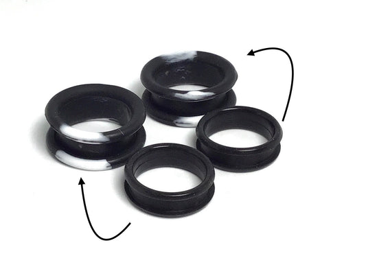 New Moon Tiny Finger Petite Hand Scissor Finger Rings-SWIRL