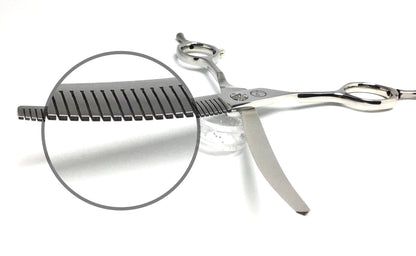 Left Handed Moonshiner Fluffer 3pc Dog Grooming Scissor Set