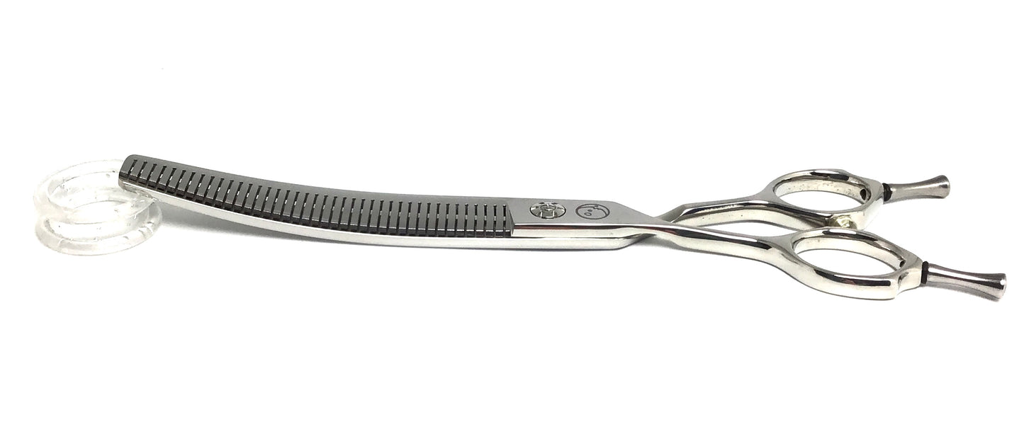 Left Handed New Moon Curved Fluffer Dog Grooming Scissor