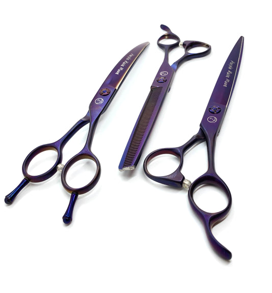 New Moon Purple Rain 3pc Dog Grooming Scissor Set or Individual