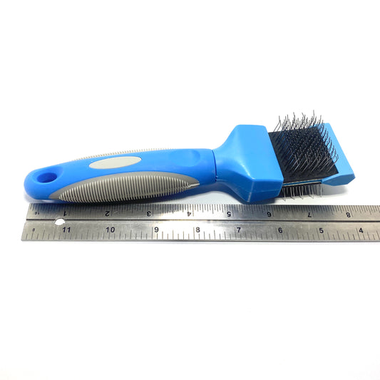 Blue Nova - Flexing Double-Sided Dog Grooming Slicker Brush